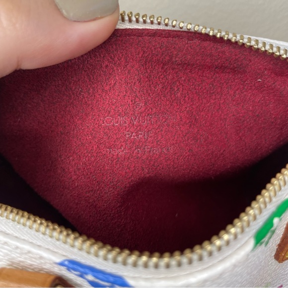 SOLD 🥰🥰Authentic Louis Vuitton White Multicolor Mini Speedy - Picture 11 of 13